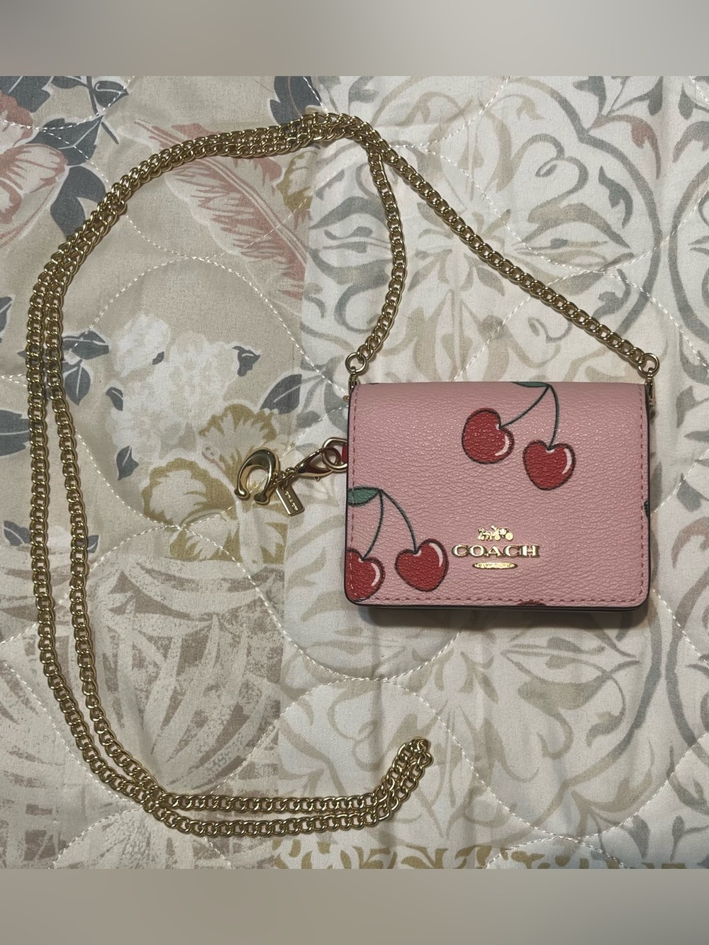 Coach Cherry Wallet On a Chain!